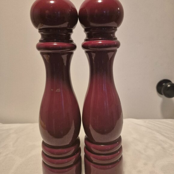 Peugeot 11″ Salt & Pepper Grinder Set – Burgundy, Pre-Owned - Picture 1 of 5